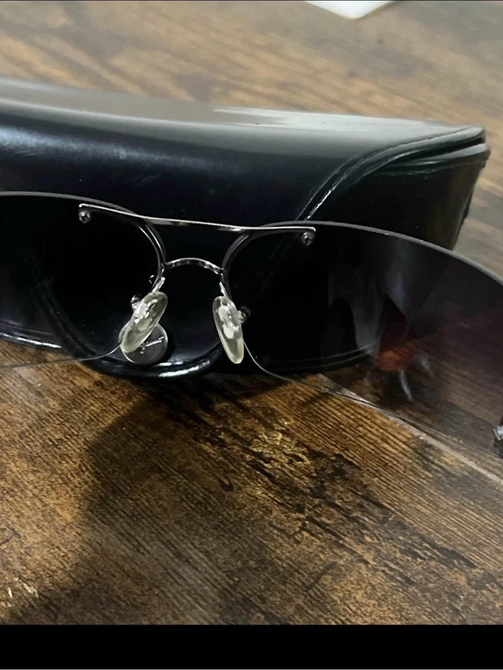 Salvatore Ferragamo Silver Frame Sunglasses with Black Gradient Lenses